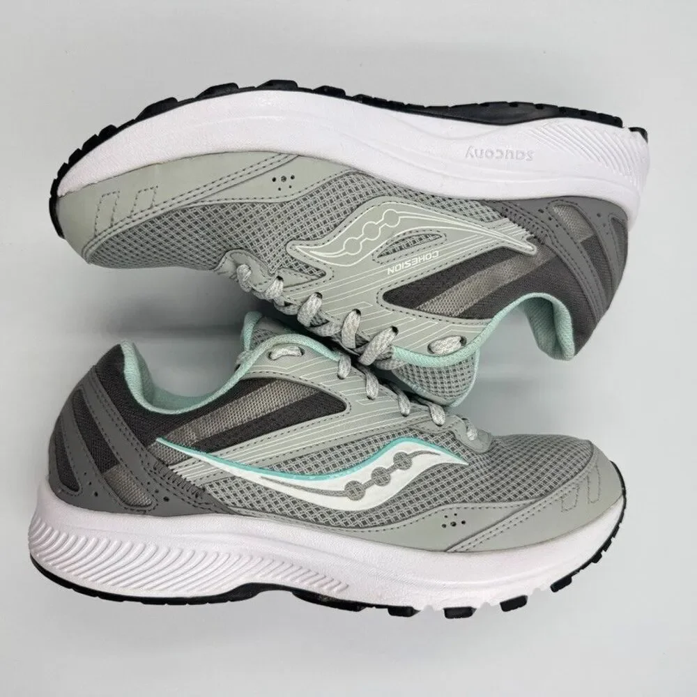 Saucony Women’s Sz 8.5 Cohesion 13 S10559-3 Gray Running Shoes Lace Up Low Top